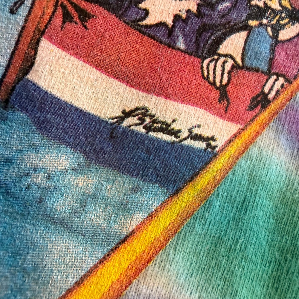 Vintage Grateful Dead US Ski Team Winter Tour Tie Dye Shirt Large Single Stitch - Picture 3 of 11